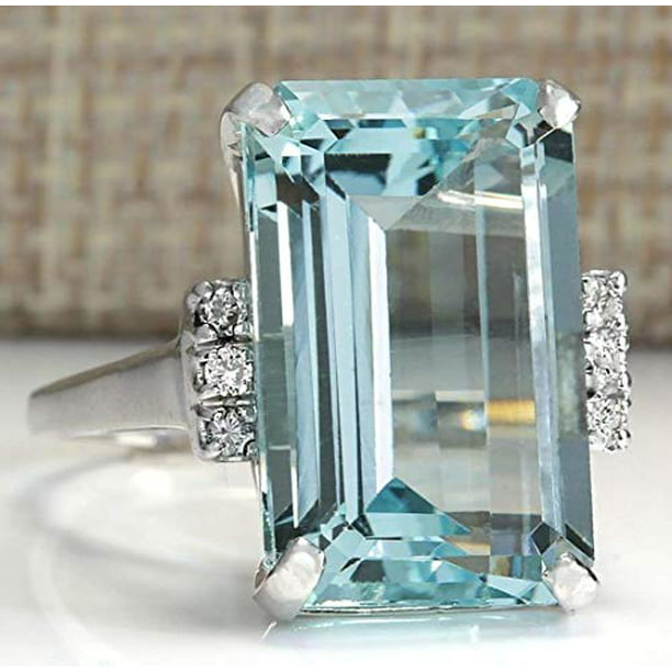 Fashion Women Silver Wedding Jewelry Engagement Opal Ring Jewelry Size 5-11
